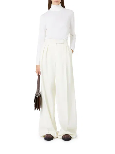 Max Mara Meana Cashmere Turtleneck In White