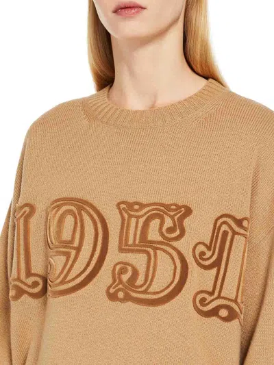 Max Mara Wool And Cashmere Pullover In Brown