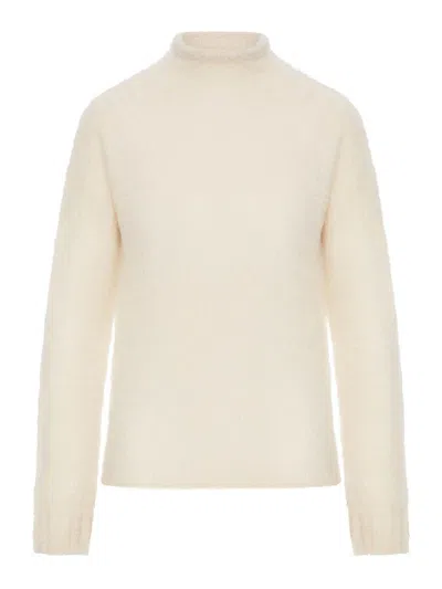 Max Mara Studio Umile Long-sleeved Knitted Jumper In Neutral