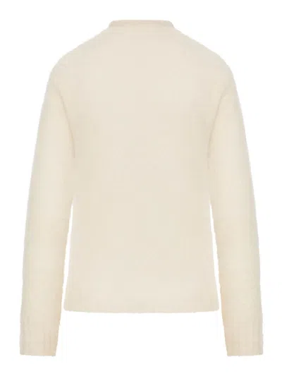 Max Mara Studio Umile Long-sleeved Knitted Jumper In Neutral