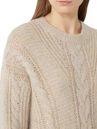 Max Mara Studio Boxy Sweater In Blended Alpaca In Neutral