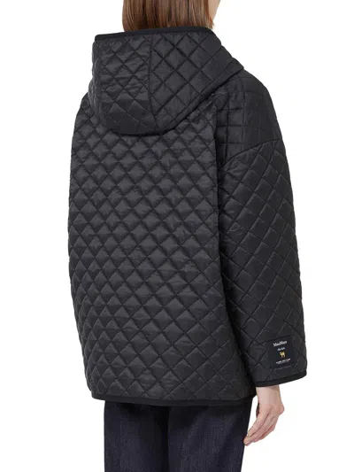 Max Mara The Cube 'leo' Black Quilted Short Down Jacket In Black