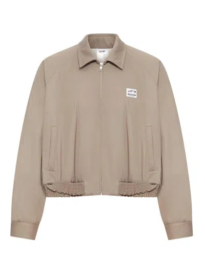 Magliano Cropped Jacket With Woven Elastic In Brown