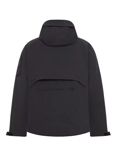 Jg1 Hybrid Down Jacket With Hood In Black