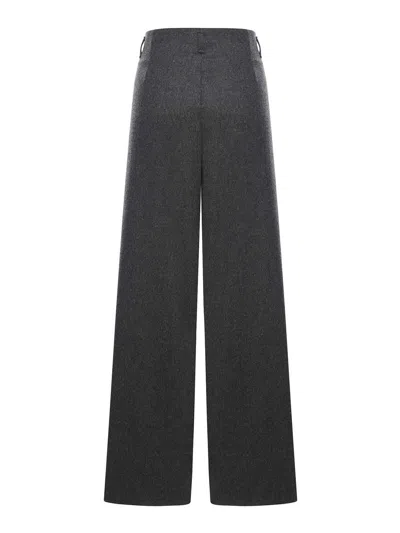 Niccolò Pasqualetti Asymmetric Wool Trousers In Gray