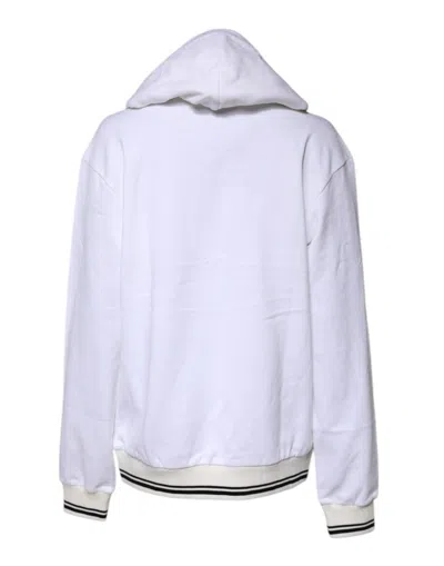 Pre-owned Dolce & Gabbana White #dgfamily Hooded Sweatshirt Women's Sweater ()