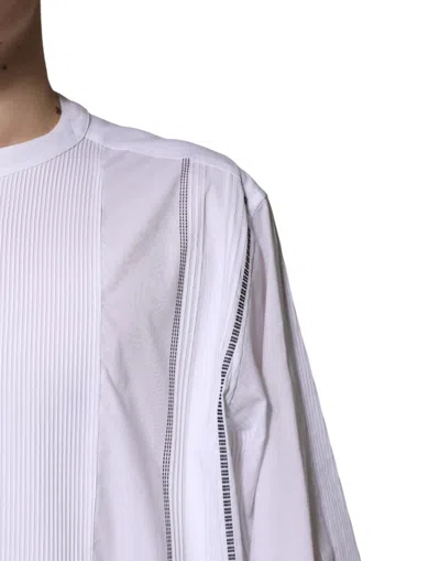 Pre-owned Dolce & Gabbana White Cotton Button Down Long Sleeves Men's Shirt ()