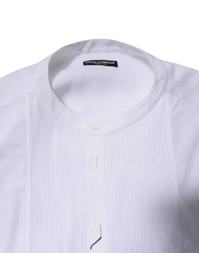 Pre-owned Dolce & Gabbana White Cotton Button Down Long Sleeves Men's Shirt ()