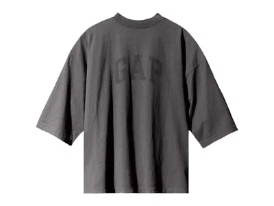 Pre-owned Yeezy Men's  Gap Engineered By Balenciaga Dove 3/4 Sleeve Tee Shirt In Dark Grey In Gray