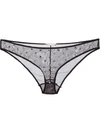 FLEUR DU MAL embellished tulle panties,ご家庭では洗えません。お近くのドライクリーニング店にお持ちください。