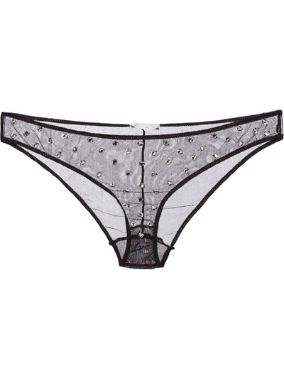 Fleur Du Mal Embellished Tulle Panties