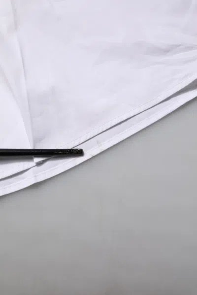 Pre-owned Dolce & Gabbana White Cotton Gold Long Sleeves Formal Men's Shirt ()