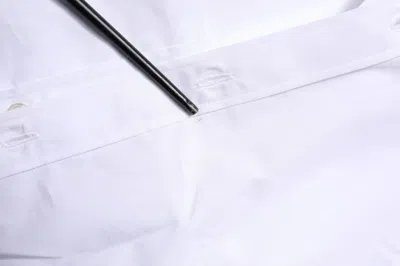 Pre-owned Dolce & Gabbana White Cotton Gold Long Sleeves Formal Men's Shirt ()