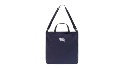 Pre-owned Stussy Canvas Crossbody Bag In Navy Blue