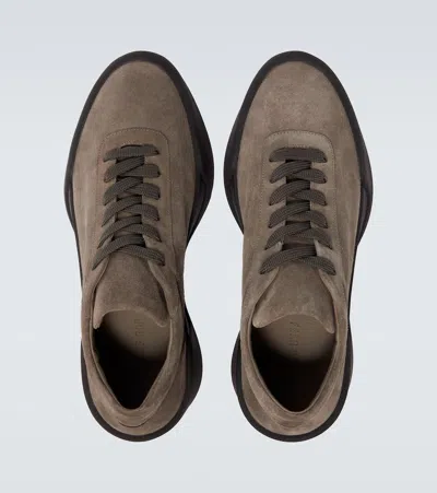 Fear Of God Aerobic Low Suede Sneakers In Brown
