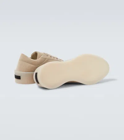 Fear Of God Low Top Suede Sneakers With Rubber Sole In Neutral