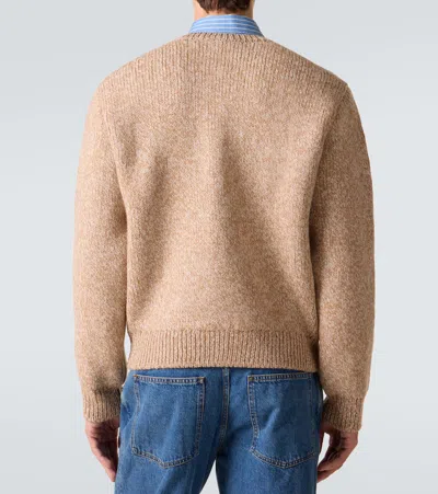Auralee Wool And Alpaca-blend Cardigan In Neutral