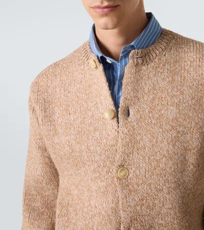 Auralee Wool And Alpaca-blend Cardigan In Neutral