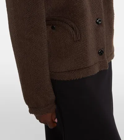 Blazé Milano This Is It Gliss Herringbone Alpaca And Wool-blend Jacket In Brown