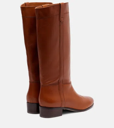 Veronica Beard Dwyer Wide-calf Riding Boot In Brown