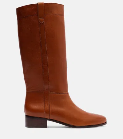 Veronica Beard Dwyer Wide-calf Riding Boot In Brown