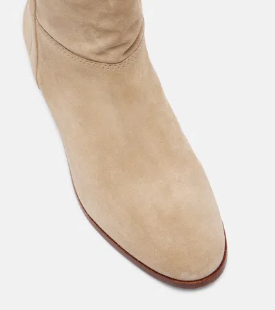 Veronica Beard Suede Knee-high Boots In Neutral
