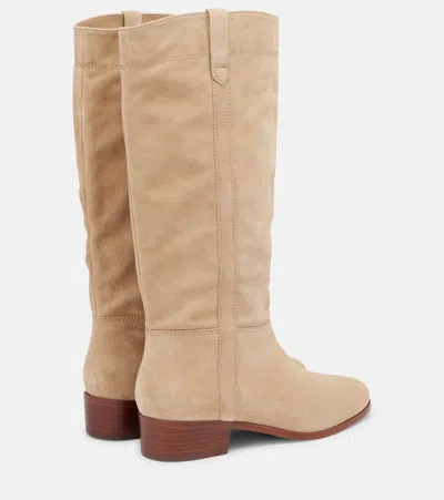 Veronica Beard Suede Knee-high Boots In Neutral
