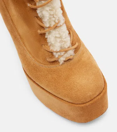 MALENA 145绒面革防水台绑带靴