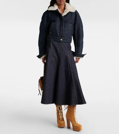 MALENA 145绒面革防水台绑带靴