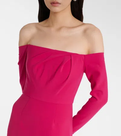 Carolina Herrera Off-shoulder Gown In Pink