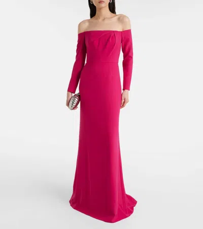 Carolina Herrera Off-shoulder Gown In Pink
