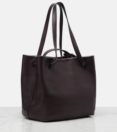 Calvin Klein Collection Nine Small Leather Shopper In Black