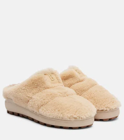 Bogner Chamonix 17 Shearling Mules In Neutral
