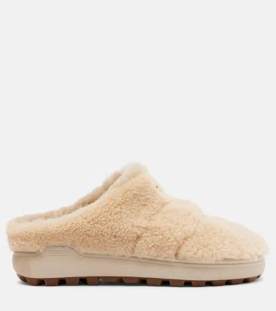 Bogner Chamonix 17 Shearling Mules In Neutral