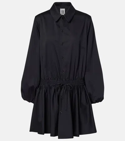 Noir Kei Ninomiya Cotton Shirt Dress In Animal Print