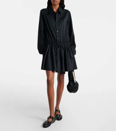 Noir Kei Ninomiya Cotton Shirt Dress In Animal Print