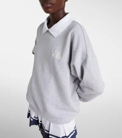 The Upside Pascal Logo Cotton Sweatshirt In Gray