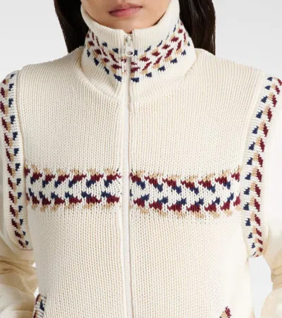 The Upside Dhemi Knitted Cotton Jacket In White