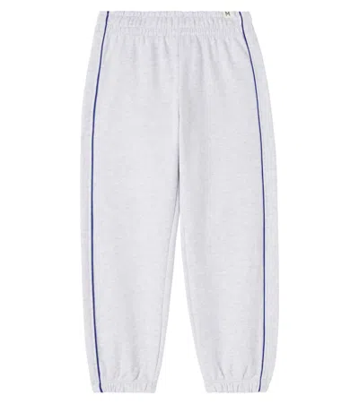 Mini Rodini Cotton Jersey Sweatpants In White