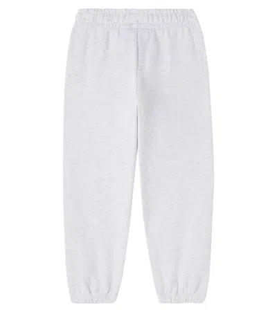 Mini Rodini Cotton Jersey Sweatpants In White