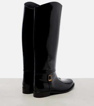 Saint Laurent Julia Leather Knee-high Boots In Multi