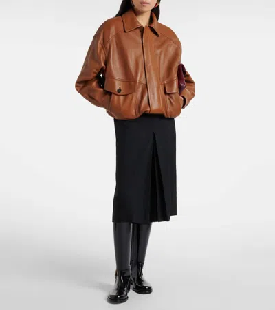 Saint Laurent Julia Leather Knee-high Boots In Multi