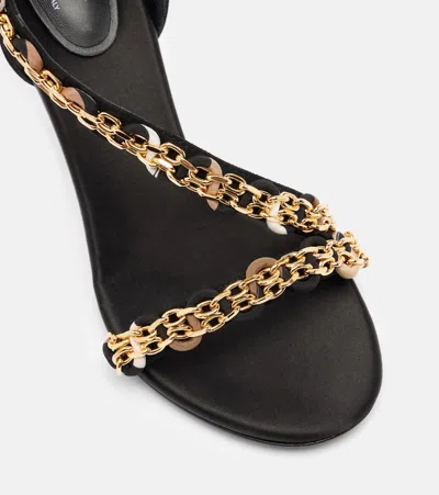 Pucci Chain-detail Satin Sandals In Multi