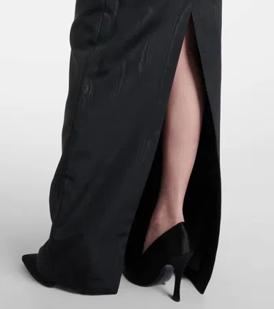 Rebecca Vallance Amaro Off-the-shoulder Taffeta Maxi Dress In Black