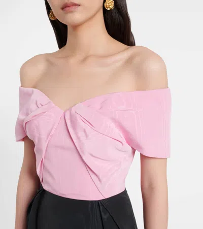 Rebecca Vallance Amaro Off-the-shoulder Taffeta Maxi Dress In Black