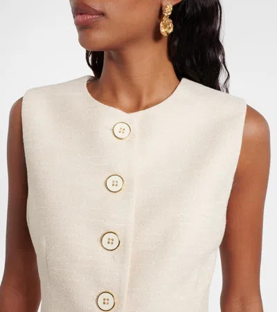 Rebecca Vallance Button Winnie Vest In White