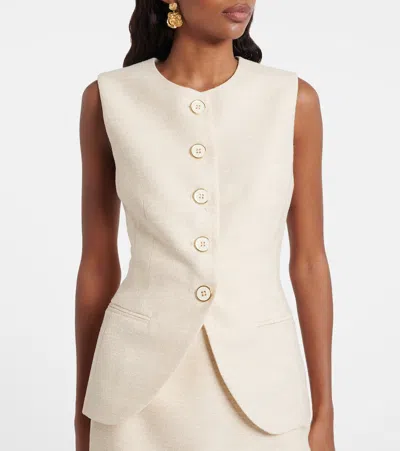 Rebecca Vallance Button Winnie Vest In White