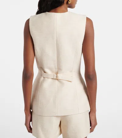 Rebecca Vallance Button Winnie Vest In White