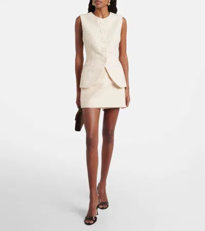 Rebecca Vallance Button Winnie Vest In White