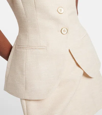 Rebecca Vallance Button Winnie Vest In White